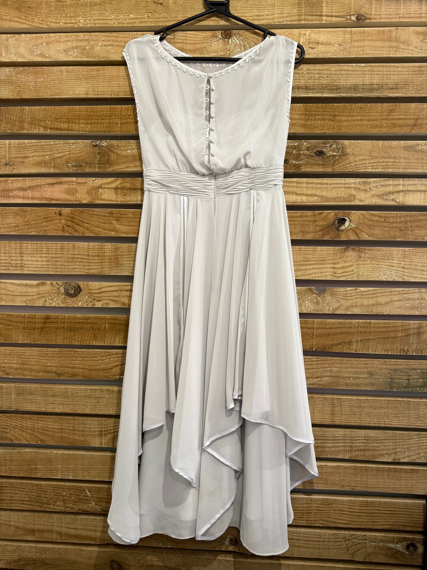 Monsoon chiffon 50s style swing evening dress. Grey. Prom/ summer. UK8