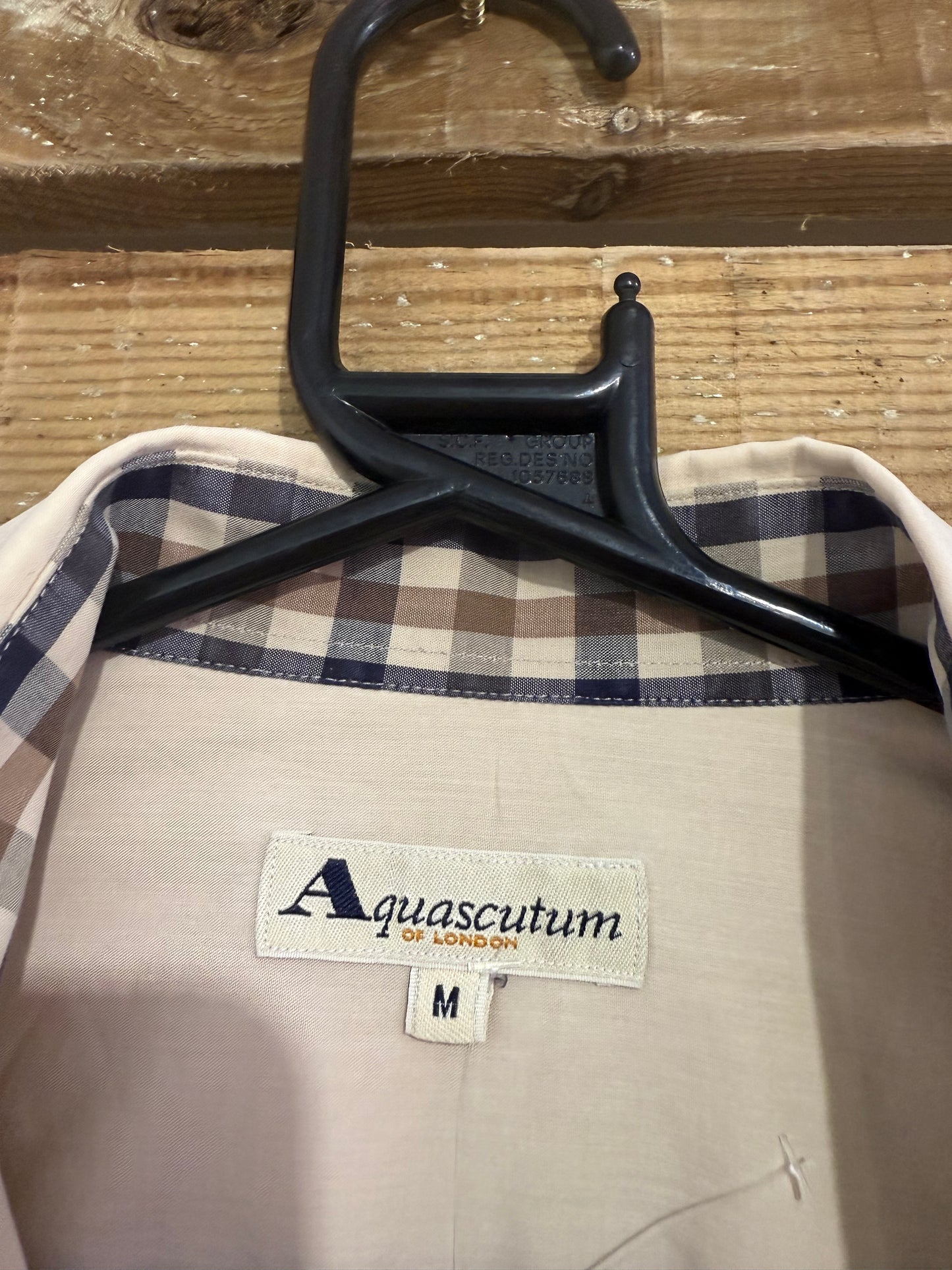 Vintage 80s Aquascutum button up smart shirt. Size Medium.