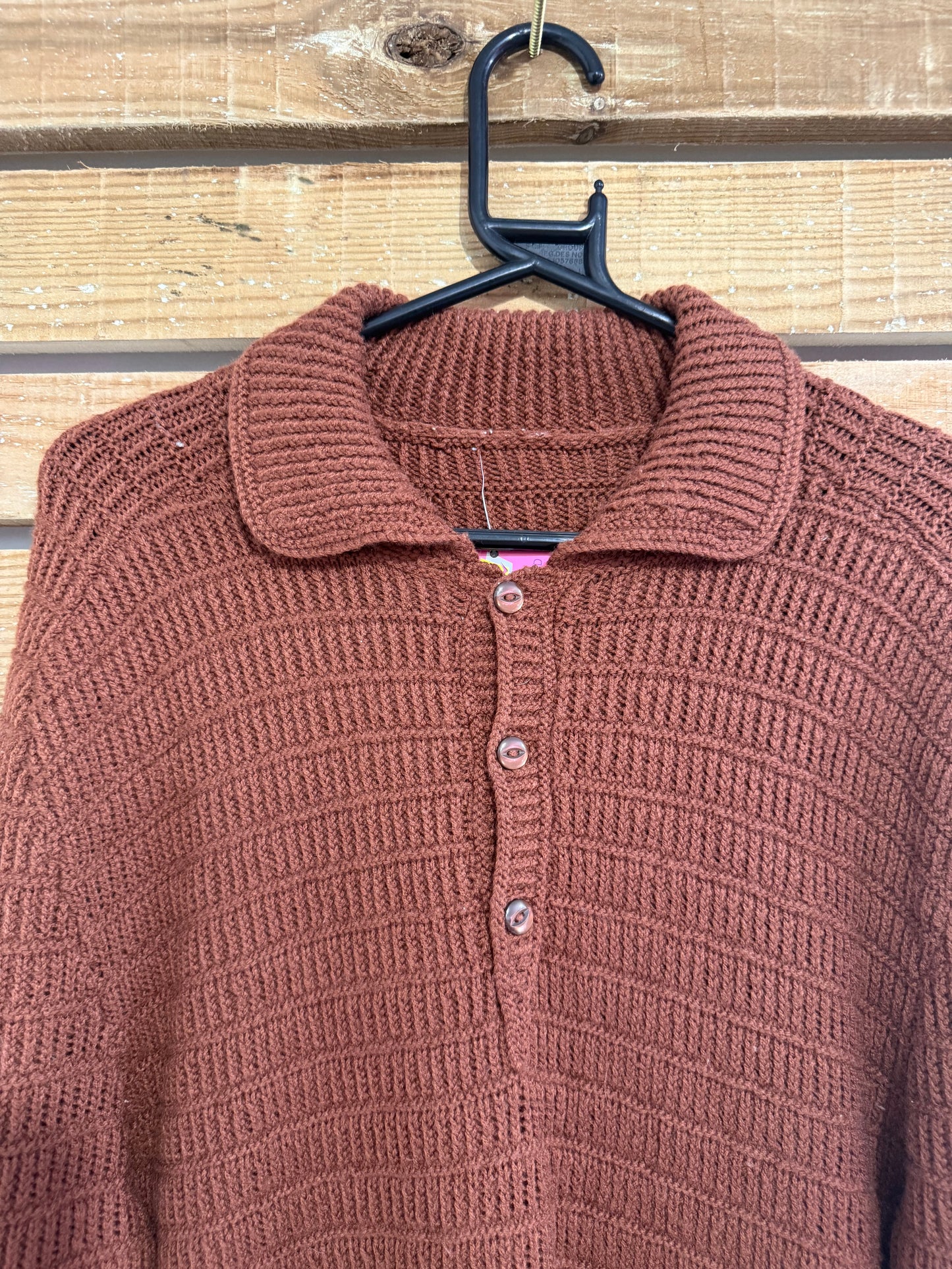 Vintage 80s does 40s handmade collared jumper. Size Medium