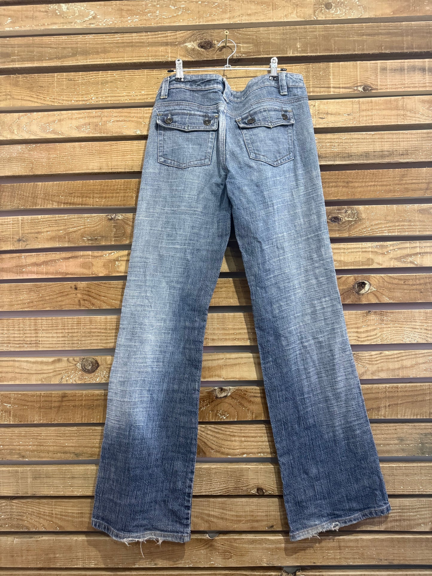 Vintage Y2K Moto flared low rise jeans. Size UK12, waist 32