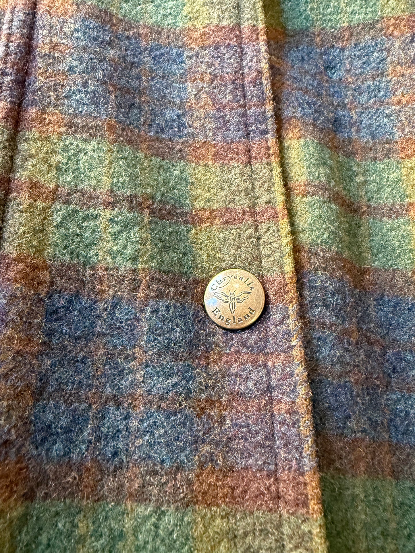 Chrysalis Tweed Wool Field Coat. Outdoors Jacket. Hunting/Country. Green. Size XL