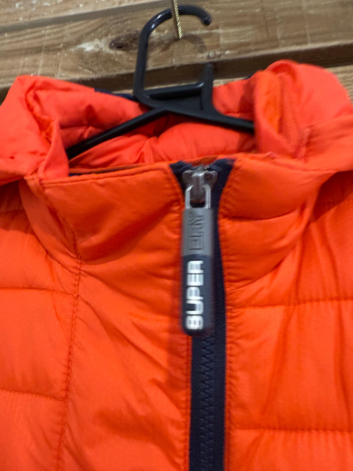 Superdry puffer jacket/ coat. Orange Size Small.