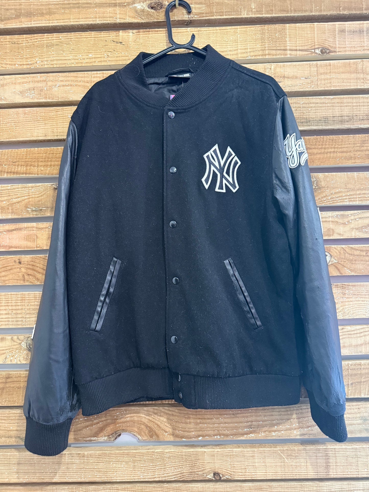 Vintage 90s New Era NY Varsity Jacket. USA College Jacket. Size XL