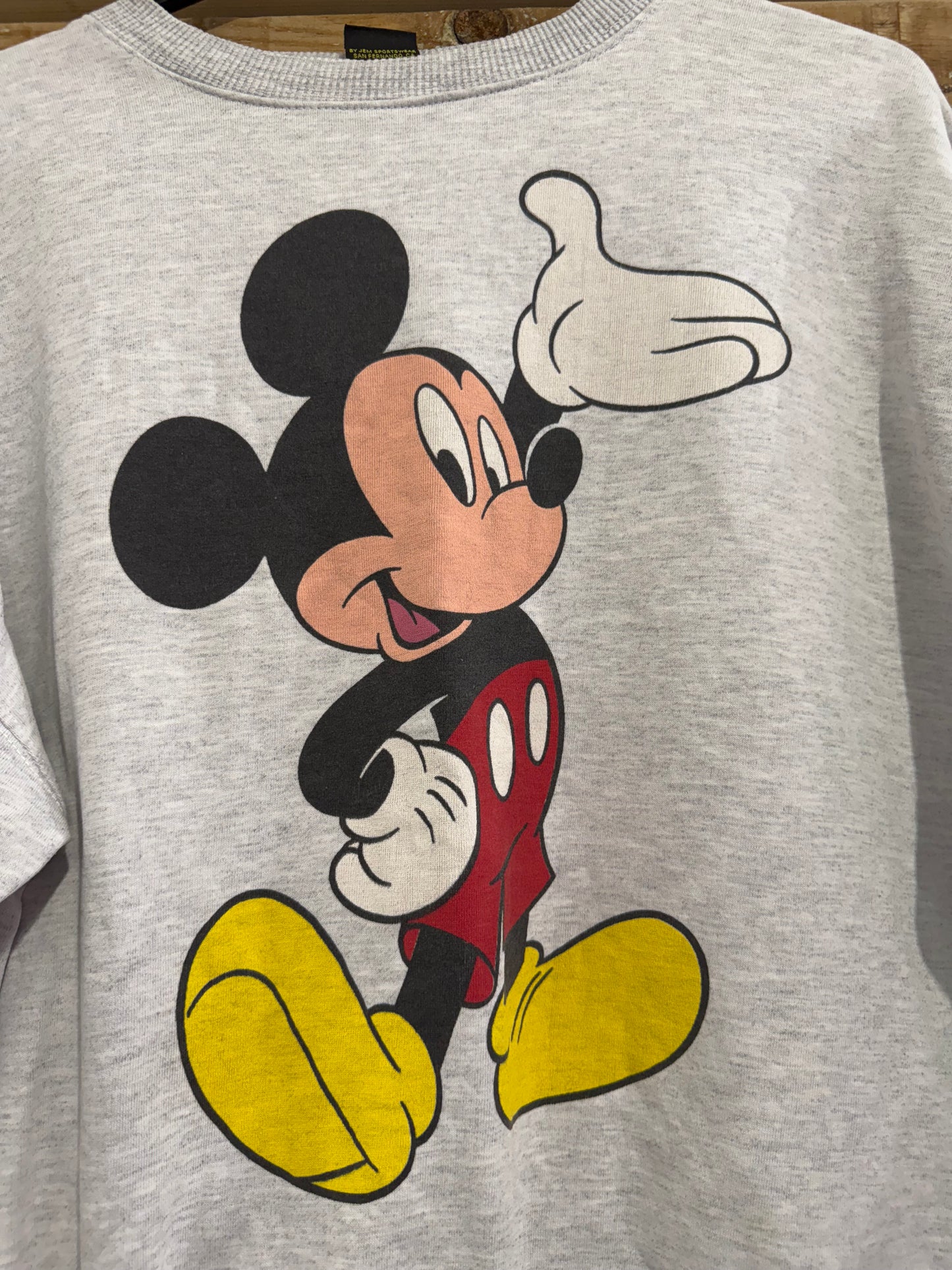 Vintage RARE 80s Disney Mickey Mouse sweater. USA. Size Large. Grey