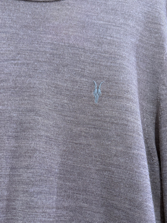 AllSaints lightweight knit jumper/ sweater. Brown. Size Large.