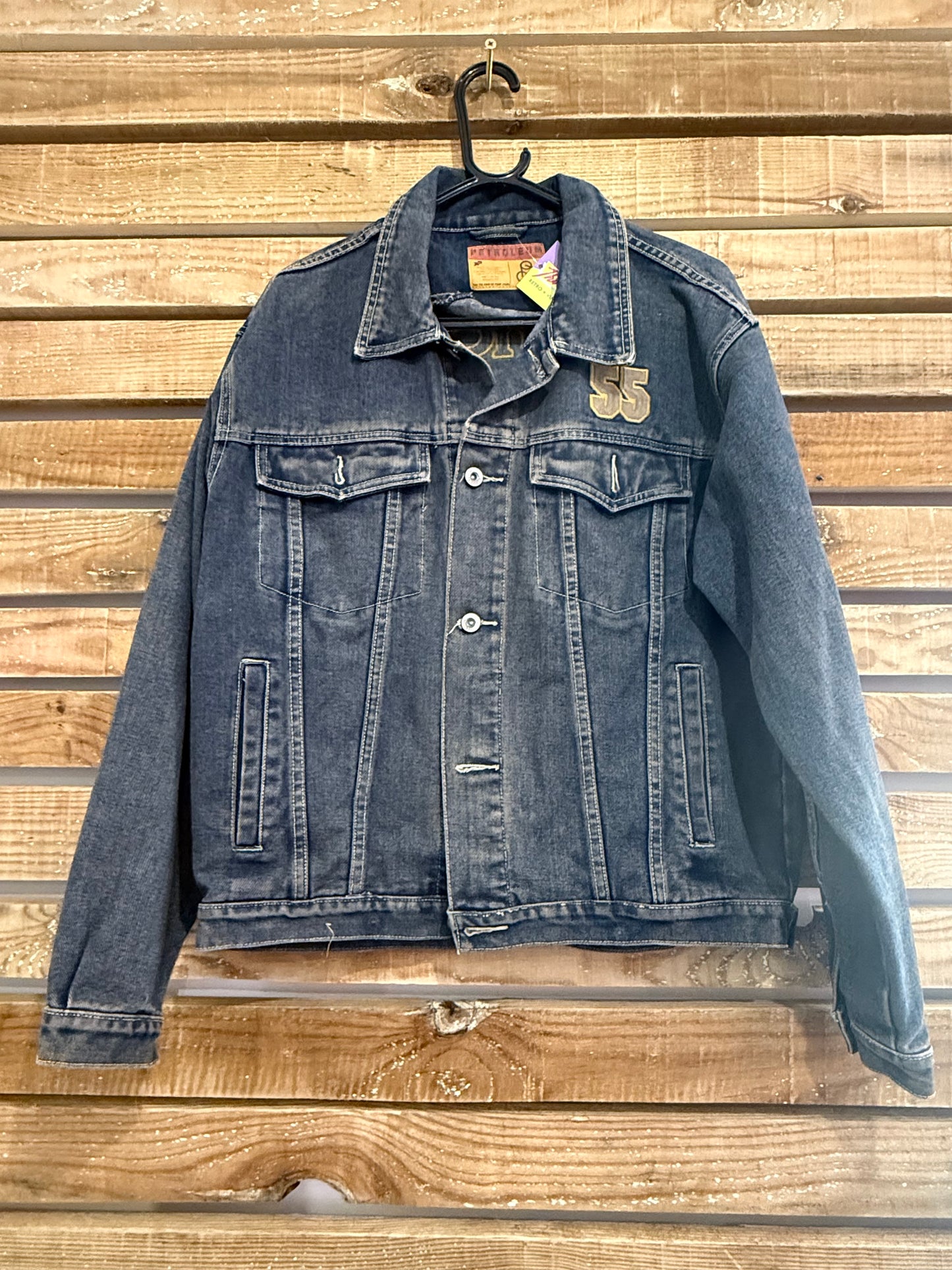 Vintage 90s Petroleum denim jacket. Size medium