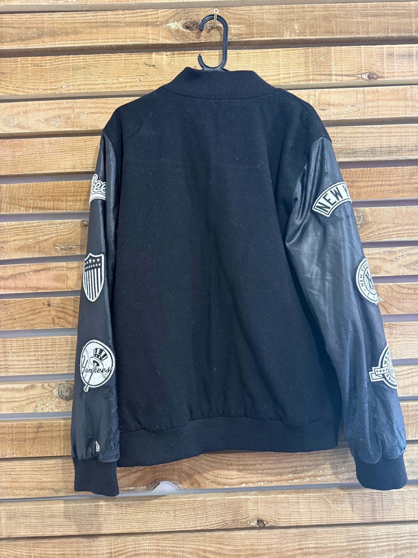 Vintage 90s New Era NY Varsity Jacket. USA College Jacket. Size XL