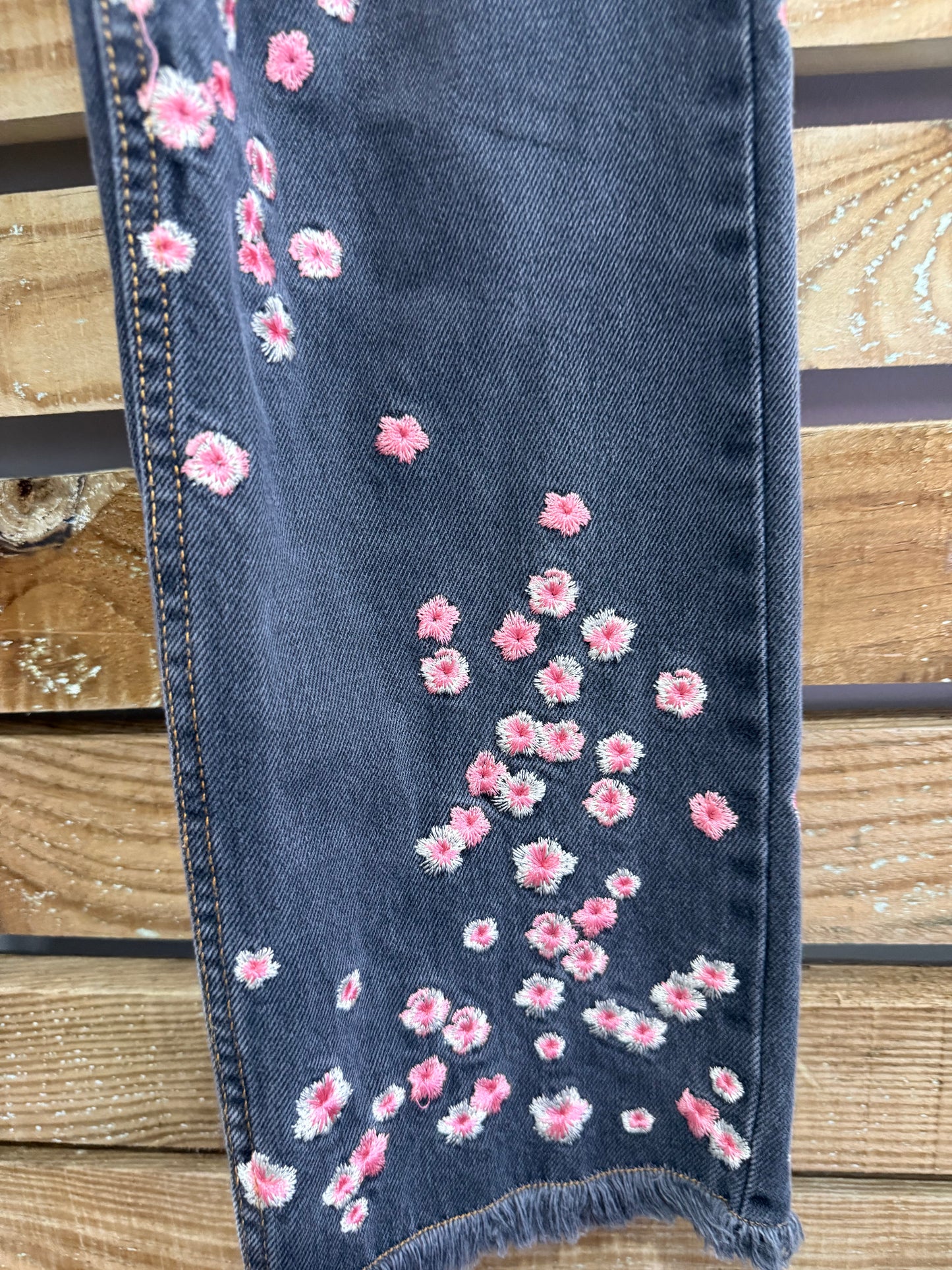 Vintage Y2K Isabel Marant embroidered cherry blossom jeans. Size UK8-10, waist 30”