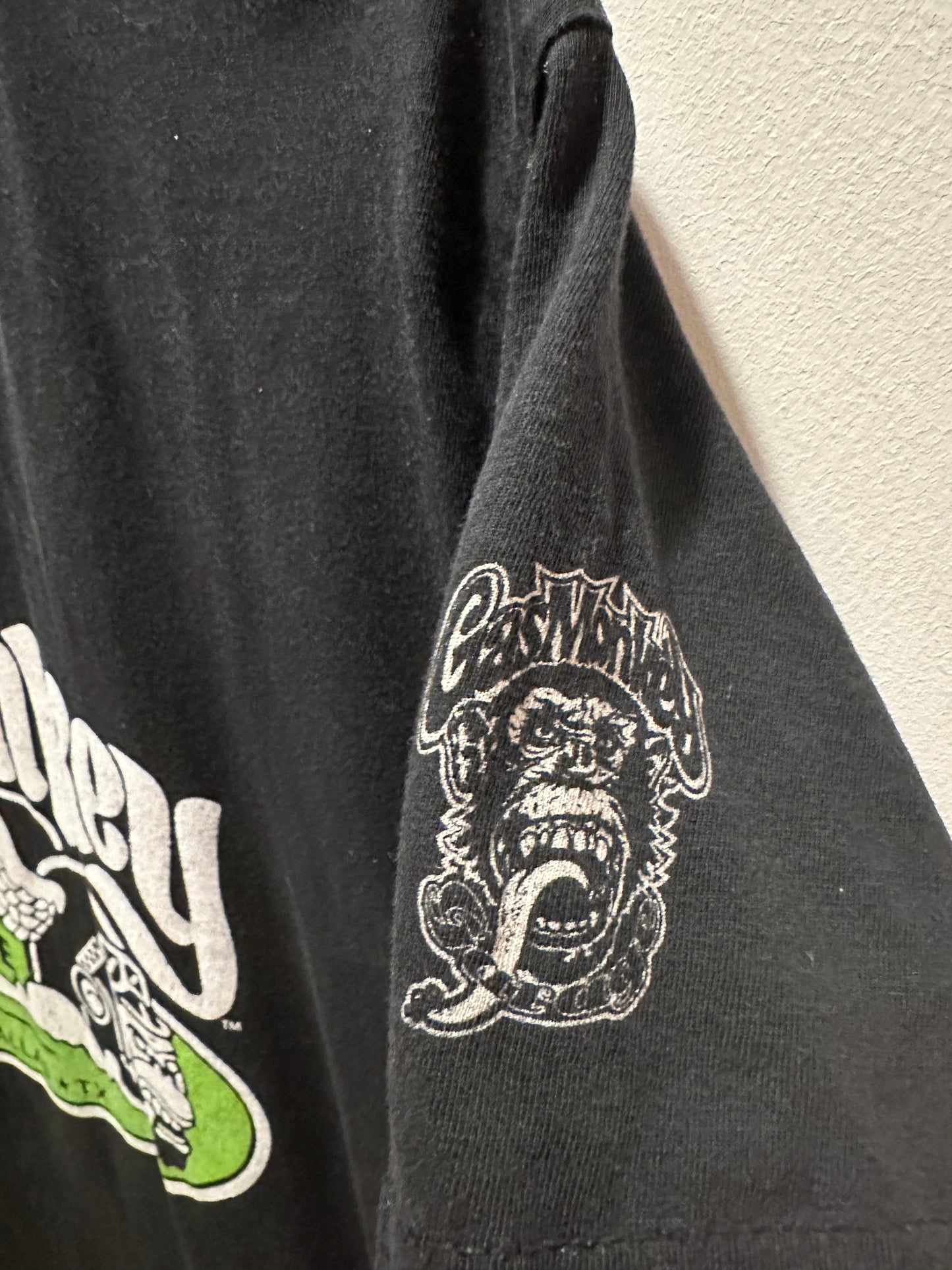 Vintage Y2K Gas Monkey Motif Motorcycle T-shirt. Biker. Size Medium