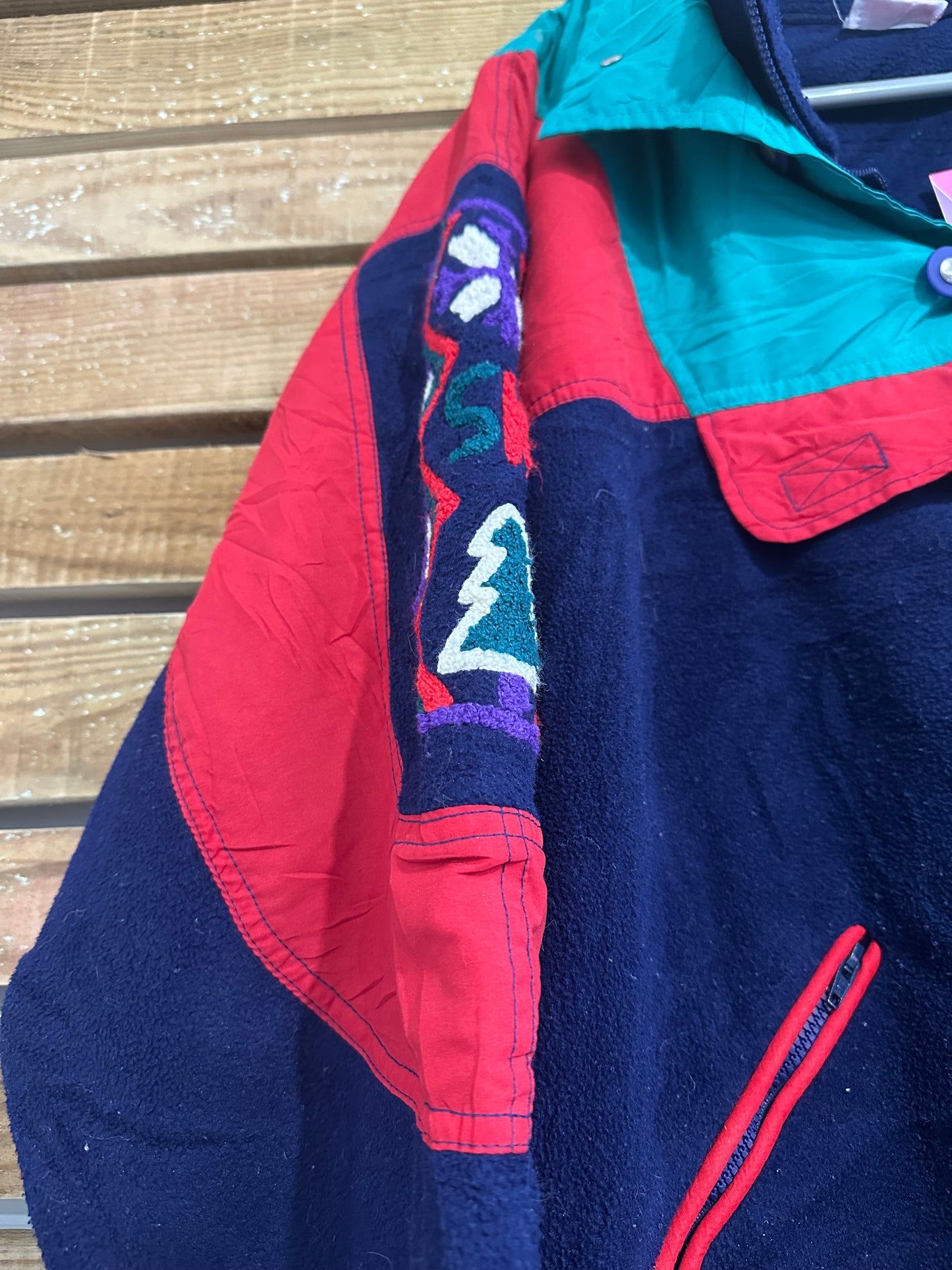 Vintage 90s patterned fleece. 1/4 Zip. Size XXL+