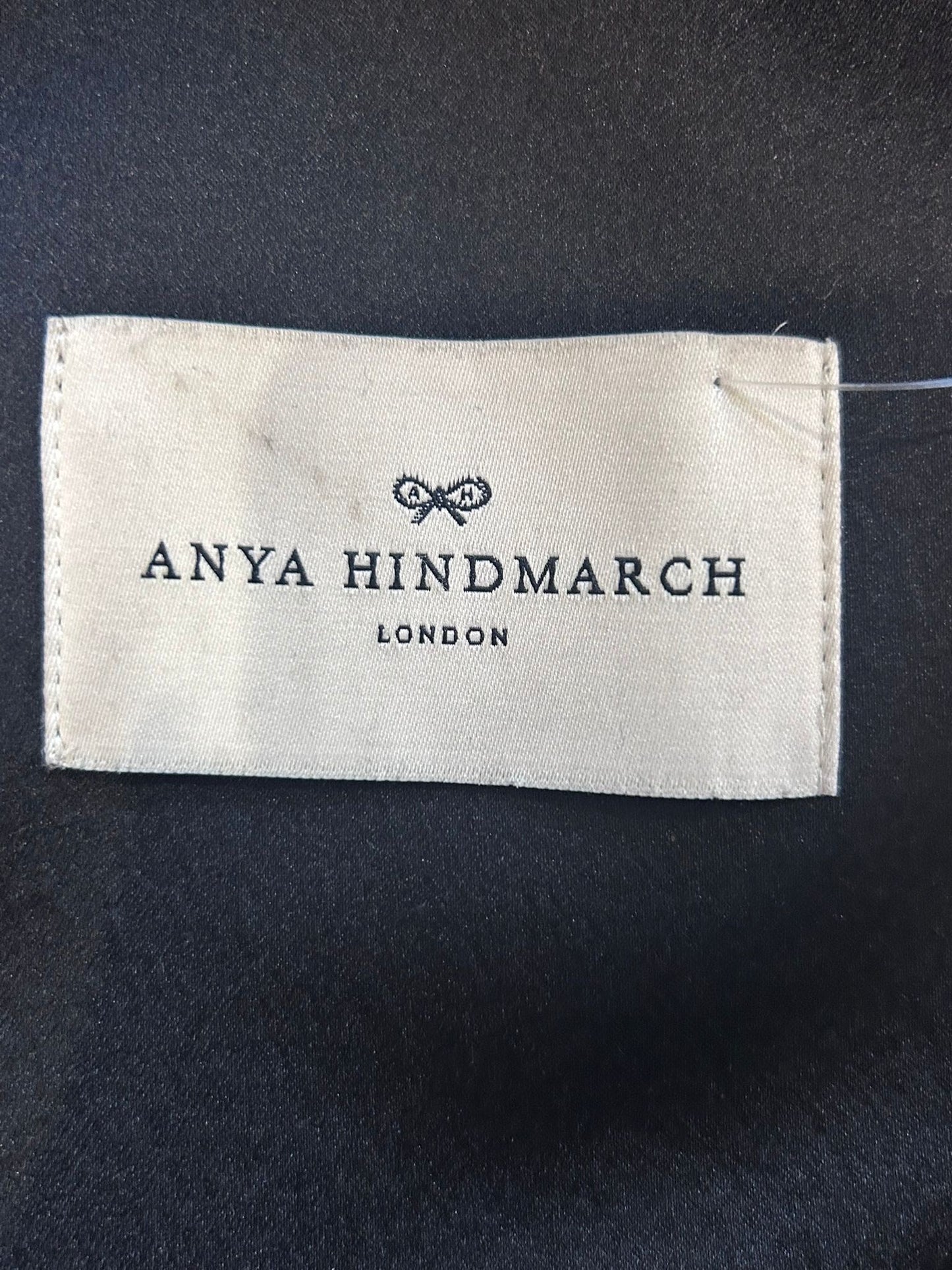 Anya Hindmarch Pac-man Coat with mink fur collar.