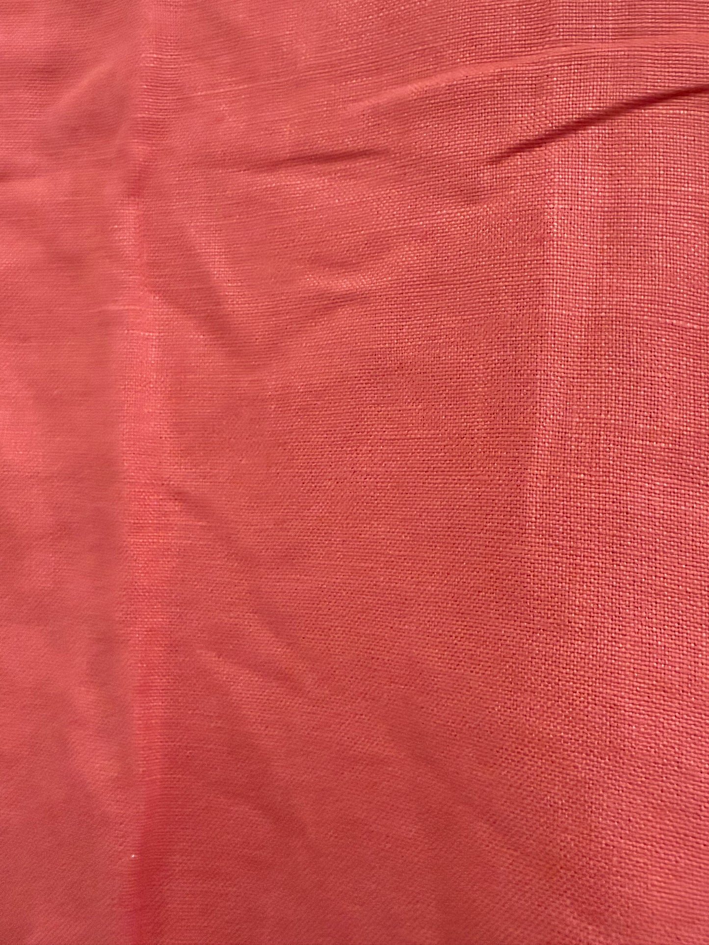 Vintage 80s Aquascutum linen short sleeved top. Coral. Size UK14