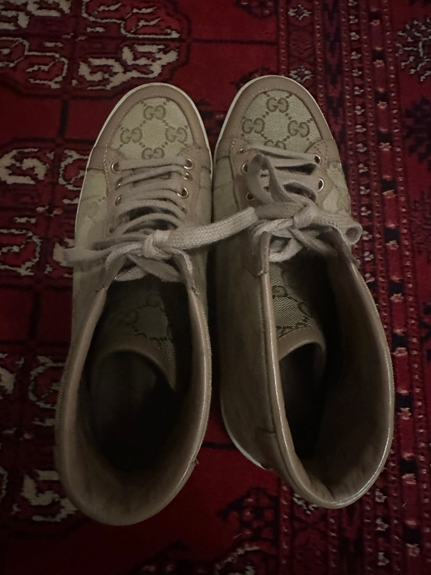 Vintage Y2K Gucci original monogram GG trainers/ sneakers. Size 37 (UK4)