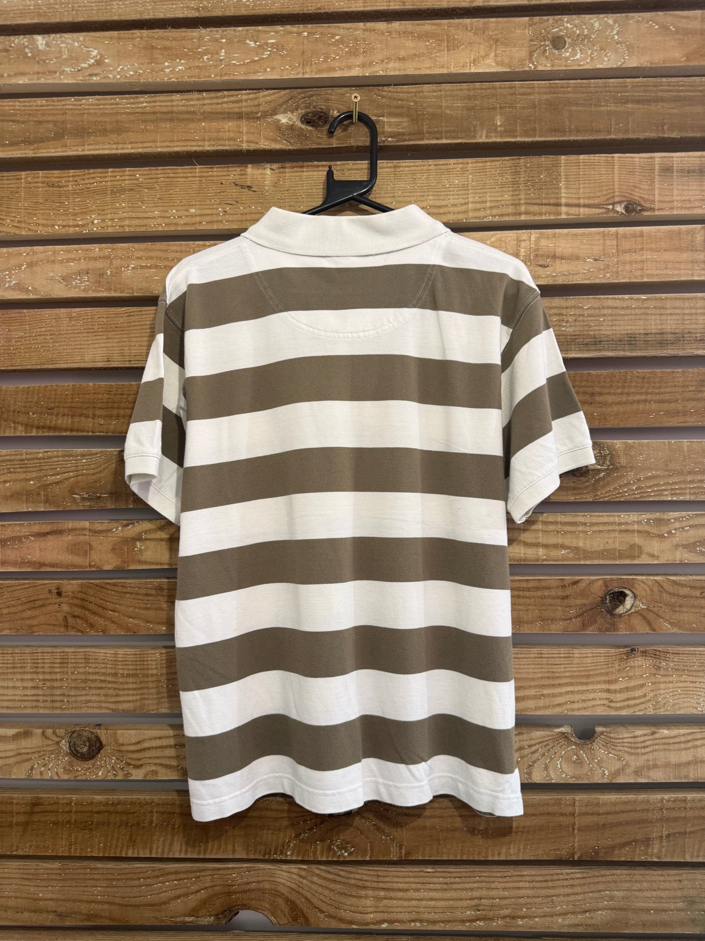 Vintage 90s Timberland polo shirt. Striped. Size Large. 46” chest.