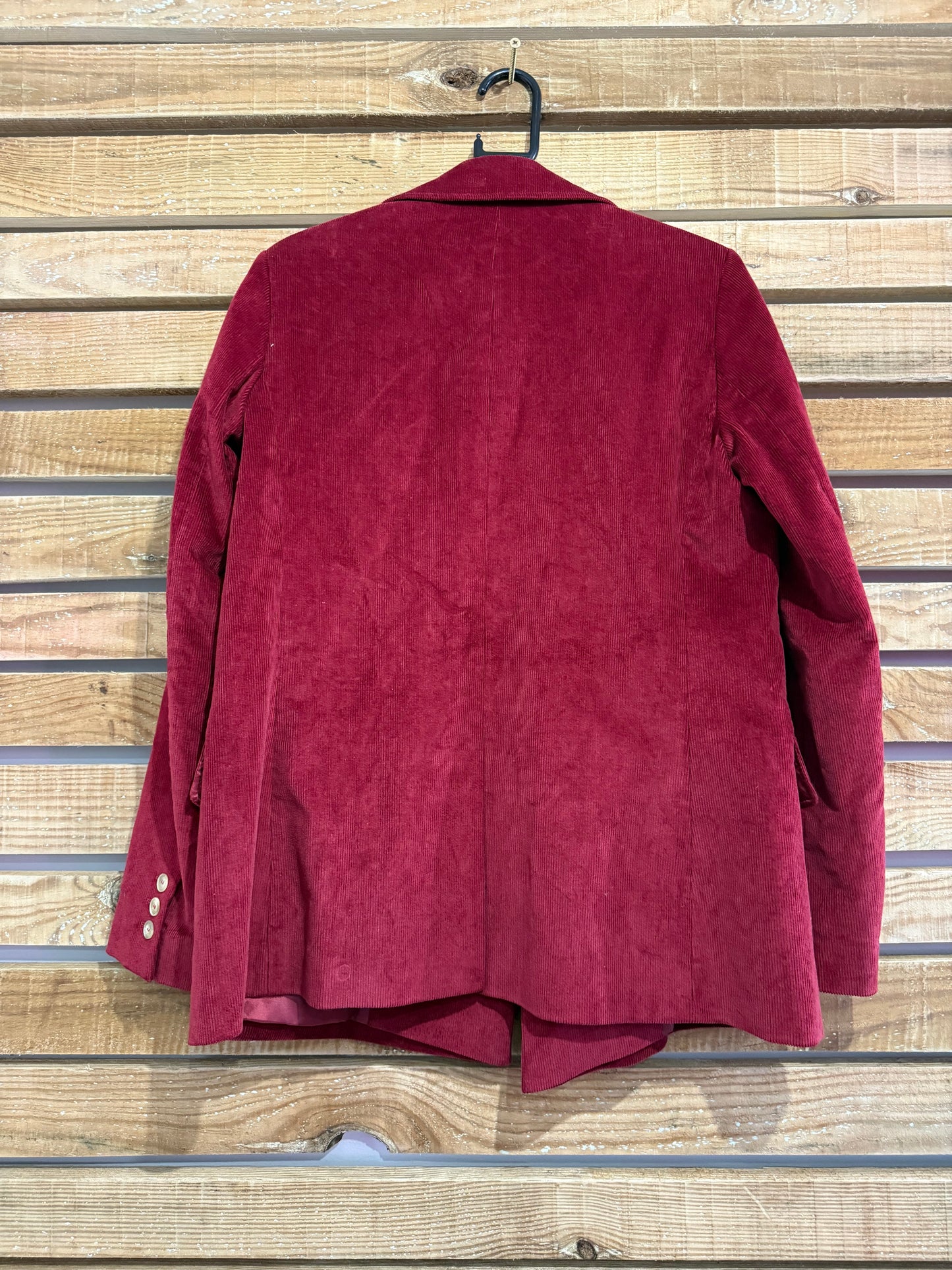 Lacoste cord double breasted blazer jacket. Size 38. Burgundy.