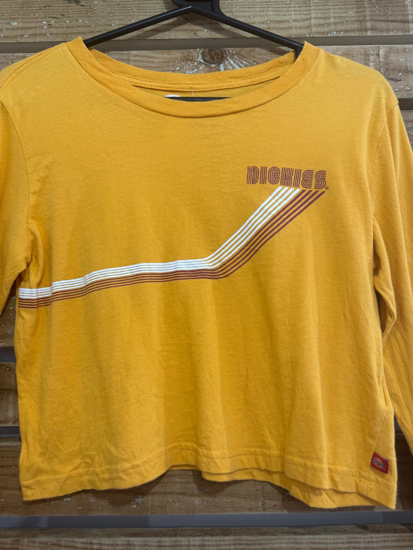 Vintage Y2K Dickies cropped T-shirt. Yellow. Size medium.