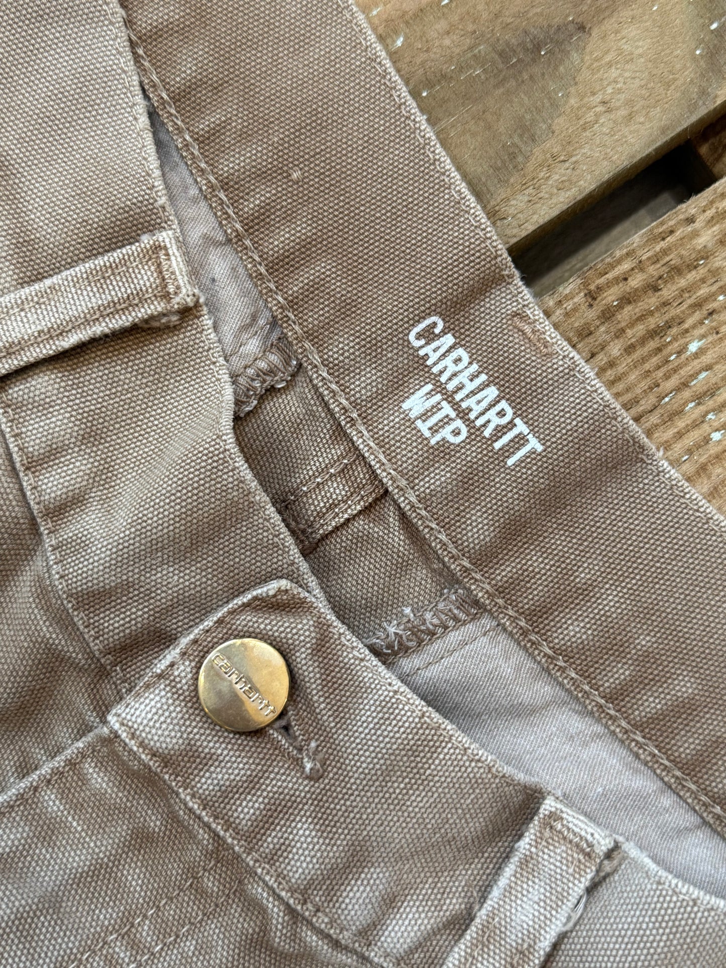 Vintage 90s Carhartt Carpenter Beige Trousers/ Pants. Grunge/ Skater. Workwear. Waist: 29” Leg: 30”