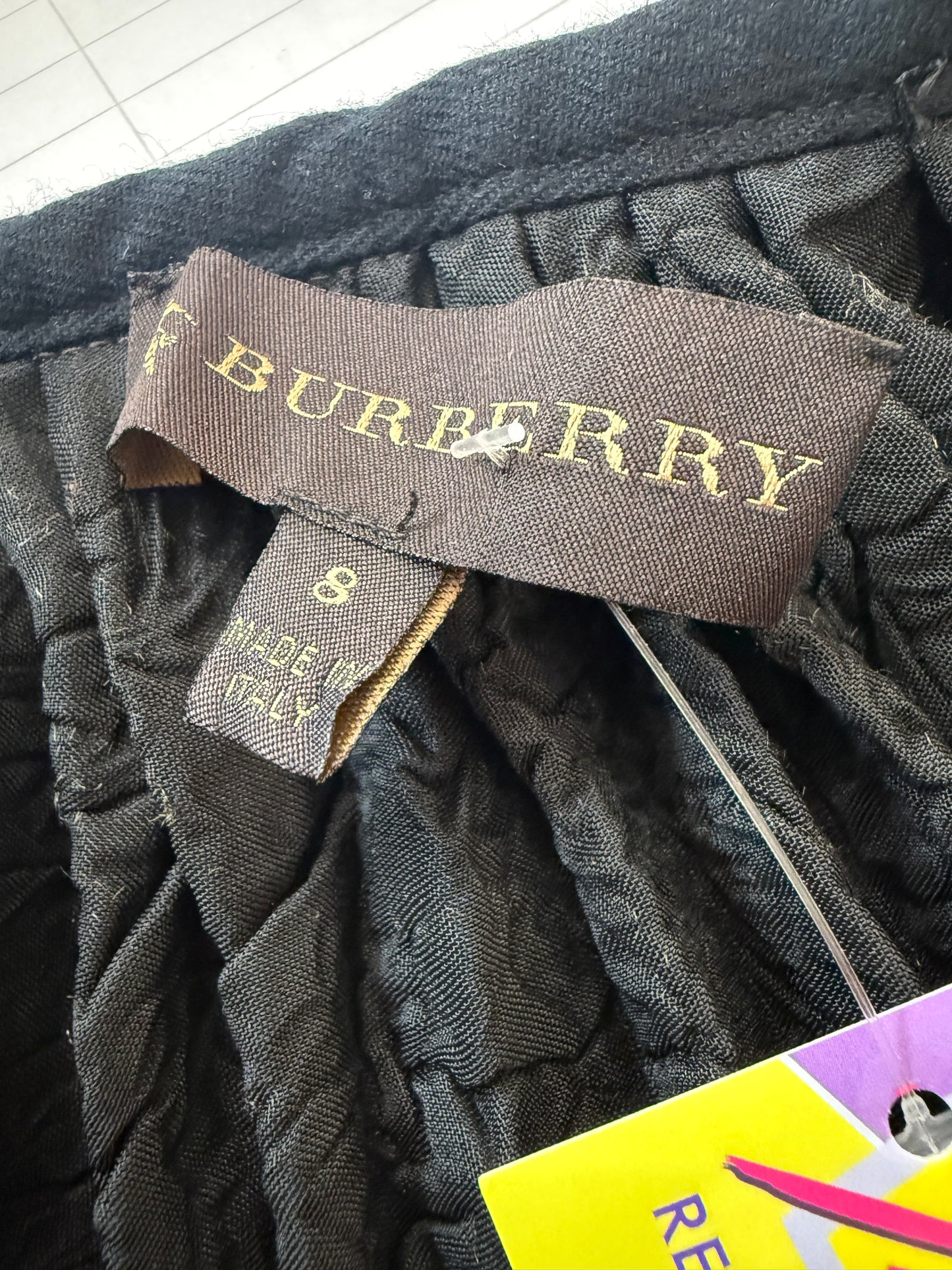 Vintage 90s Burberry pleated print skirt. Velvet. Waist 28” UK8