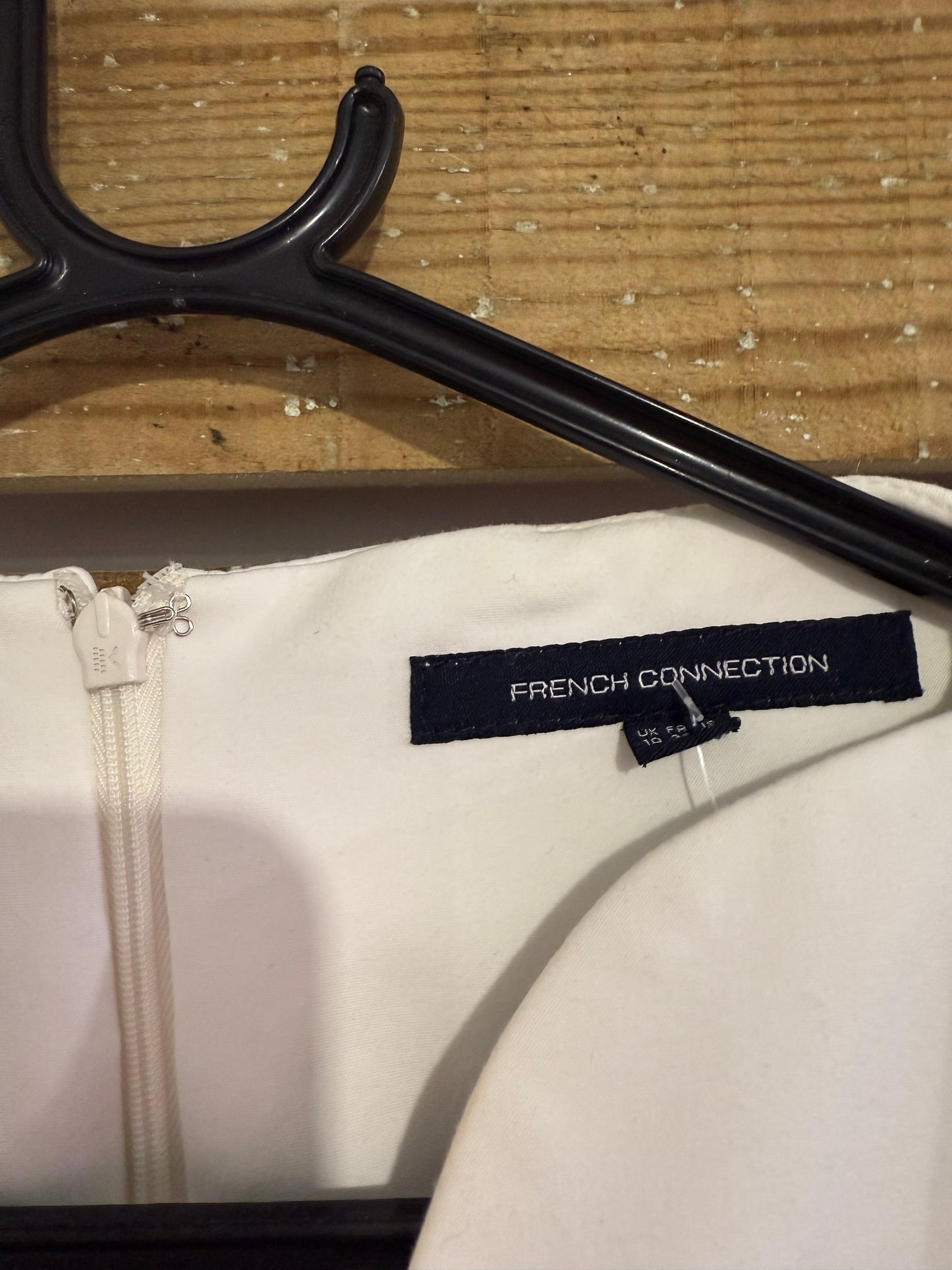 French Connection white shift bodycon Dress. Size UK10