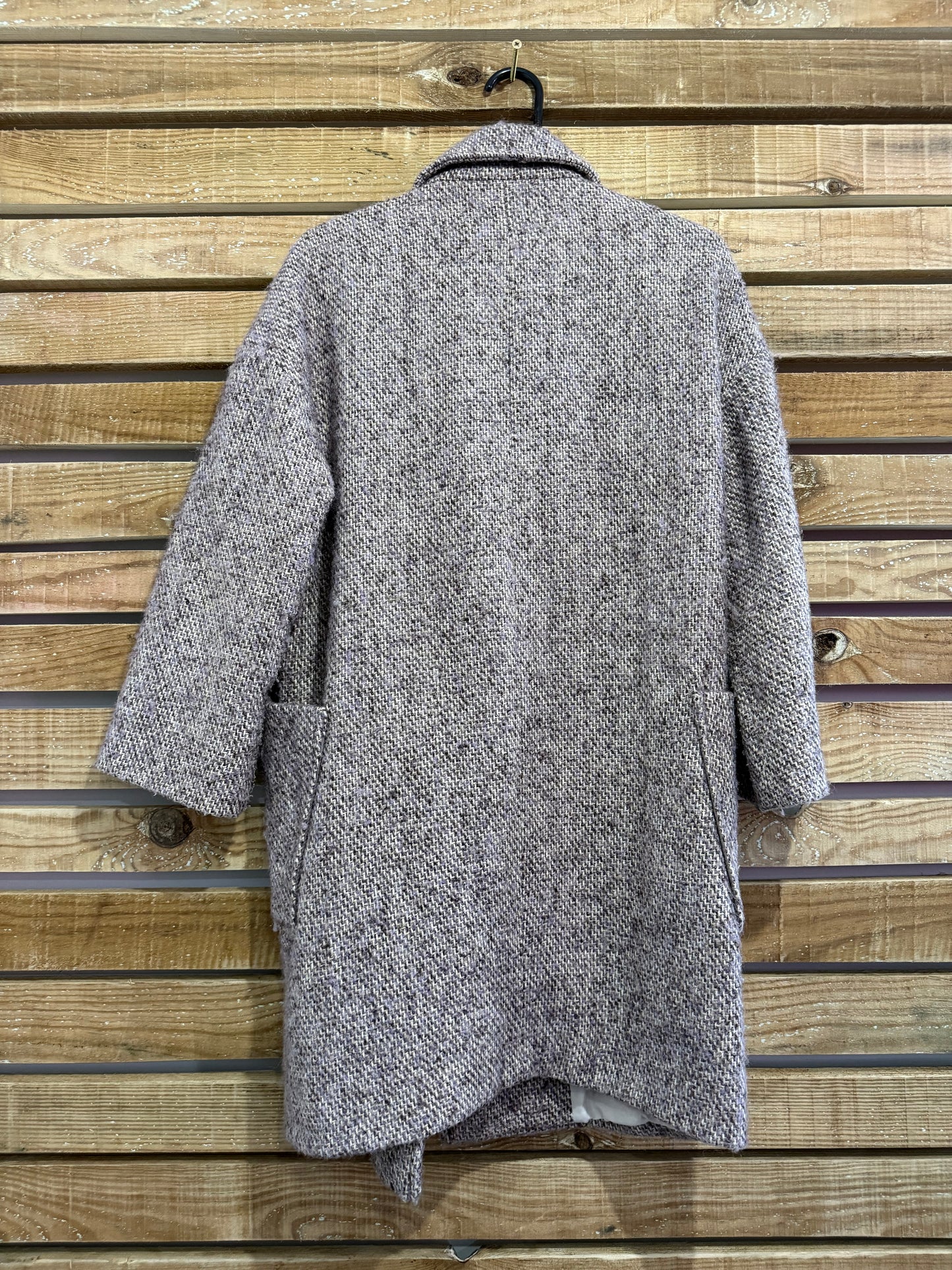Zara grey tweed wool coat. Winter. XS.