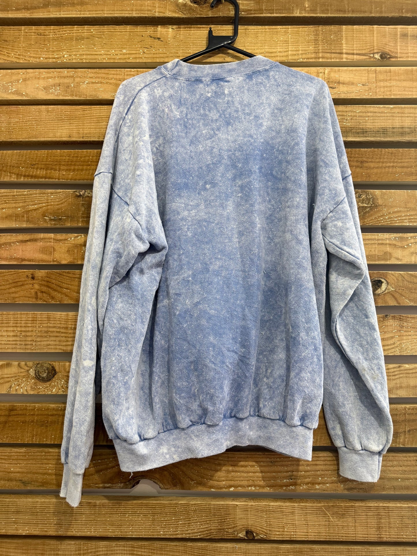 Vintage RARE 80s Disney Mickey Mouse sweater. USA. Size XL. Blue acid wash.