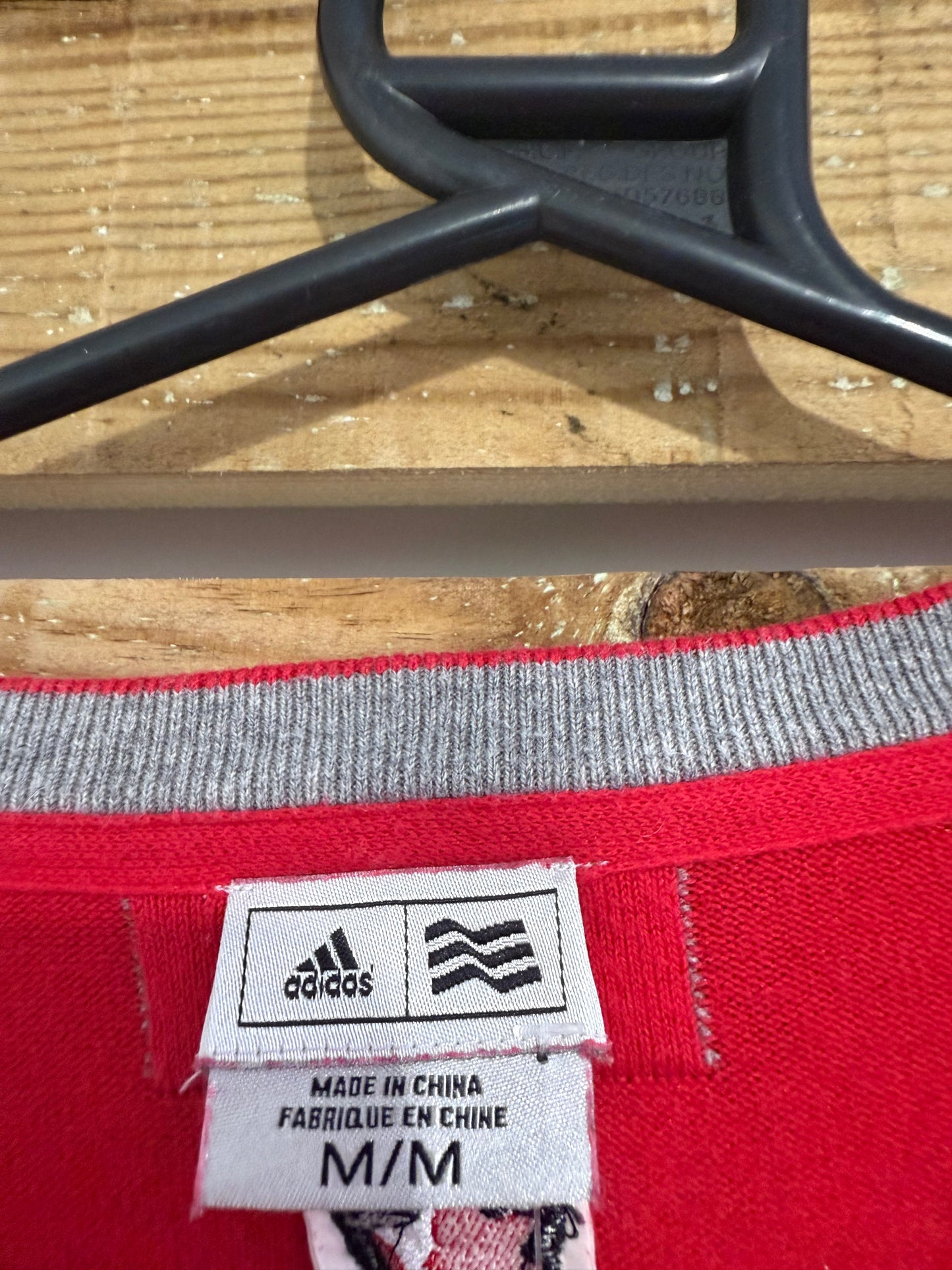 Vintage 90s Adidas Indians Golf knitted jumper. Red. Size Medium