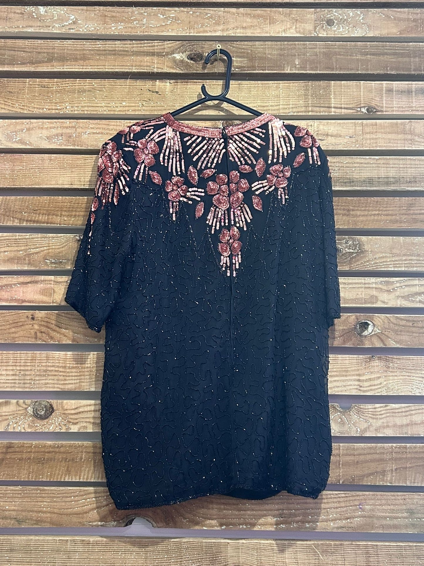 Vintage 80s Frank Usher beaded top. Free sizing. Christmas/ party/ winter