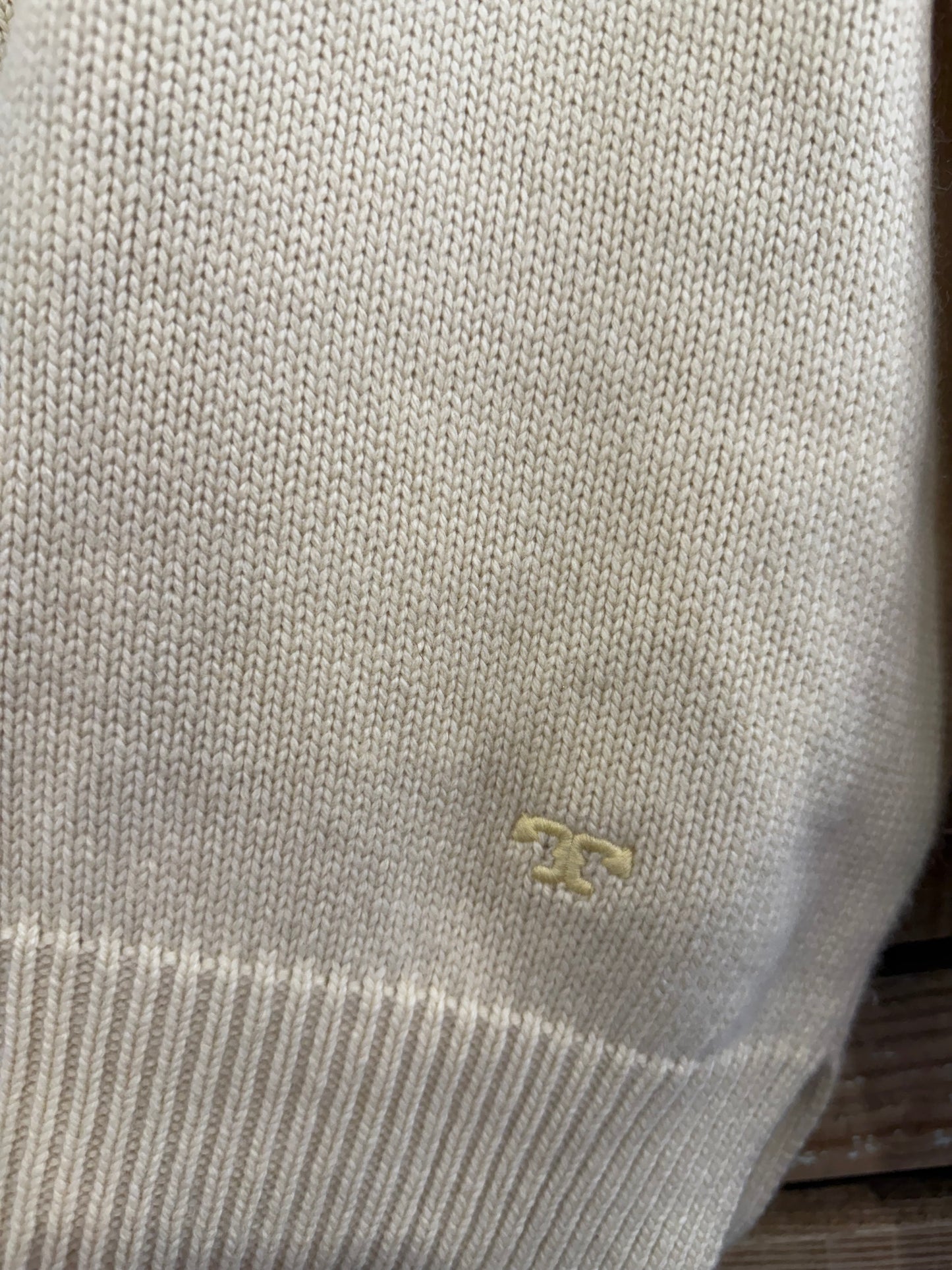 Tory Burch roll neck/ turtle neck jumper. Cream knit jumper/ sweater. Size Large