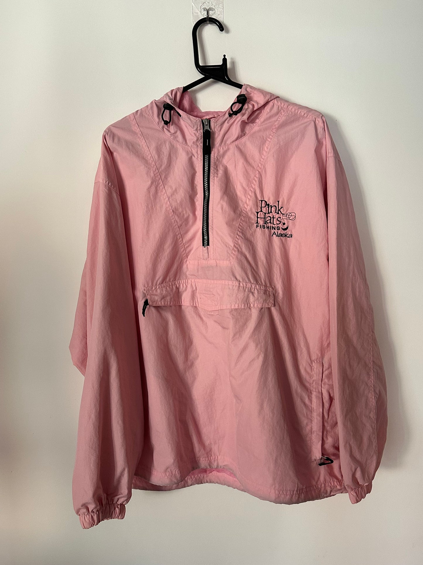 Vintage 90s 1/4 zip windbreaker/ shell jacket. Size Large. Festival. USA.