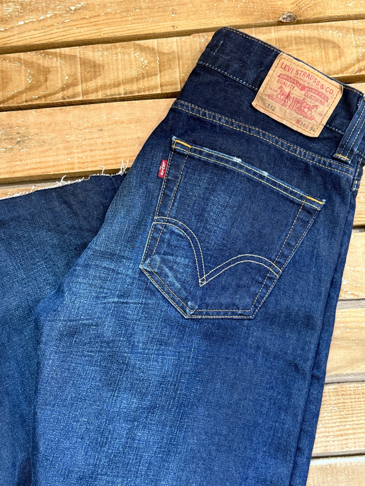Vintage 90s Levi’s 512 Blue Jeans. Waist 34, leg 31