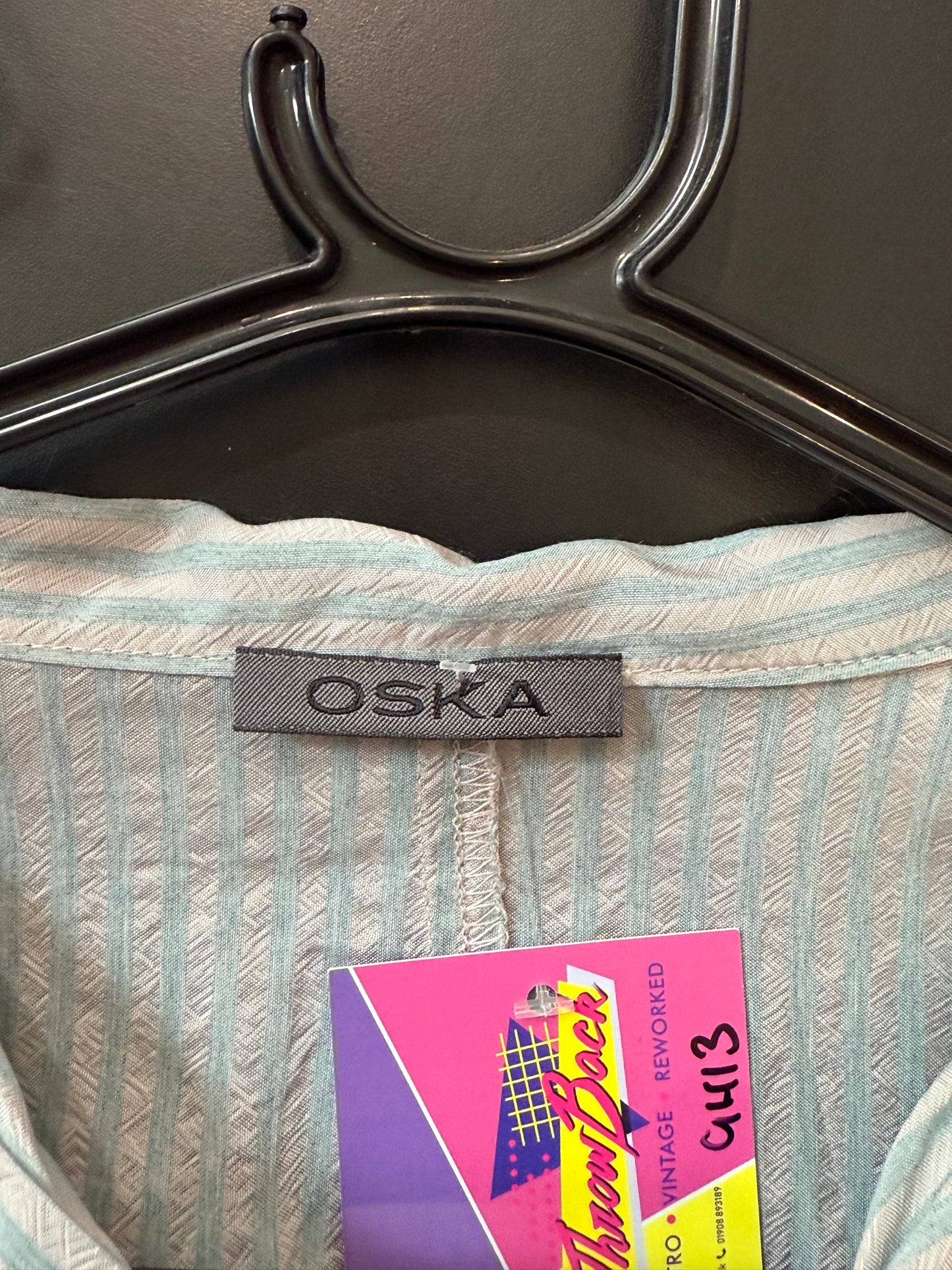 Oska stripe shirt dress. Free sizing.