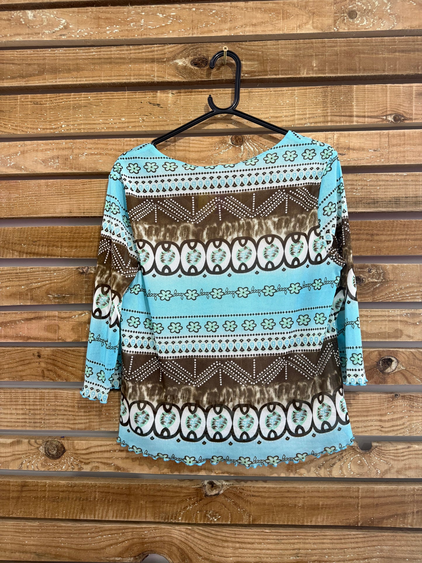 Vintage Y2K pattern floral boho top. Size Small.