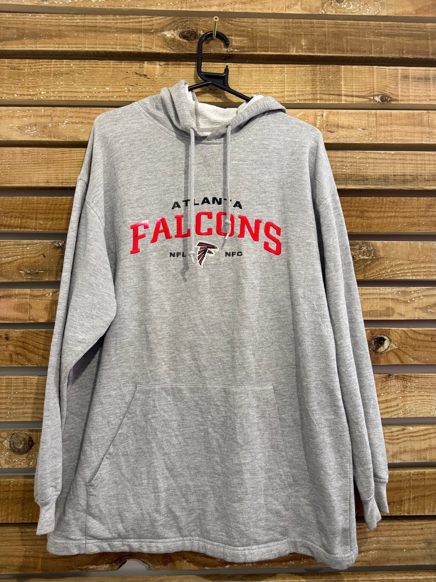 Vintage 90s NFL Atlanta Falcons hoodie/ hooded sweater. Grey. Size Large