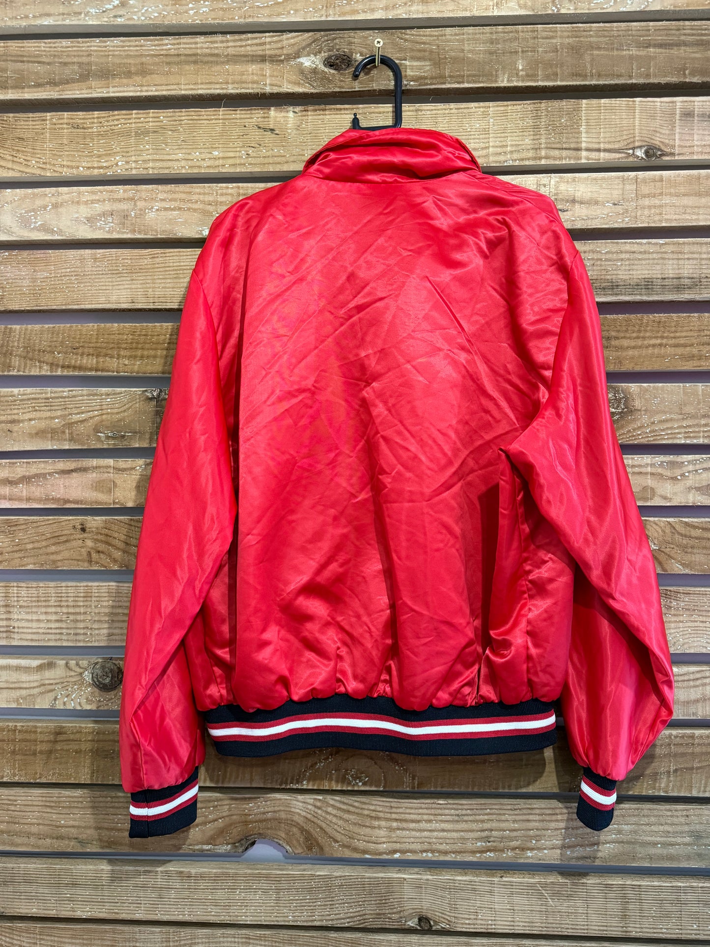 Vintage 80s Chicago Scarborough Winterhawks Oldtimers bomber jacket. USA. Size XL. NHL.