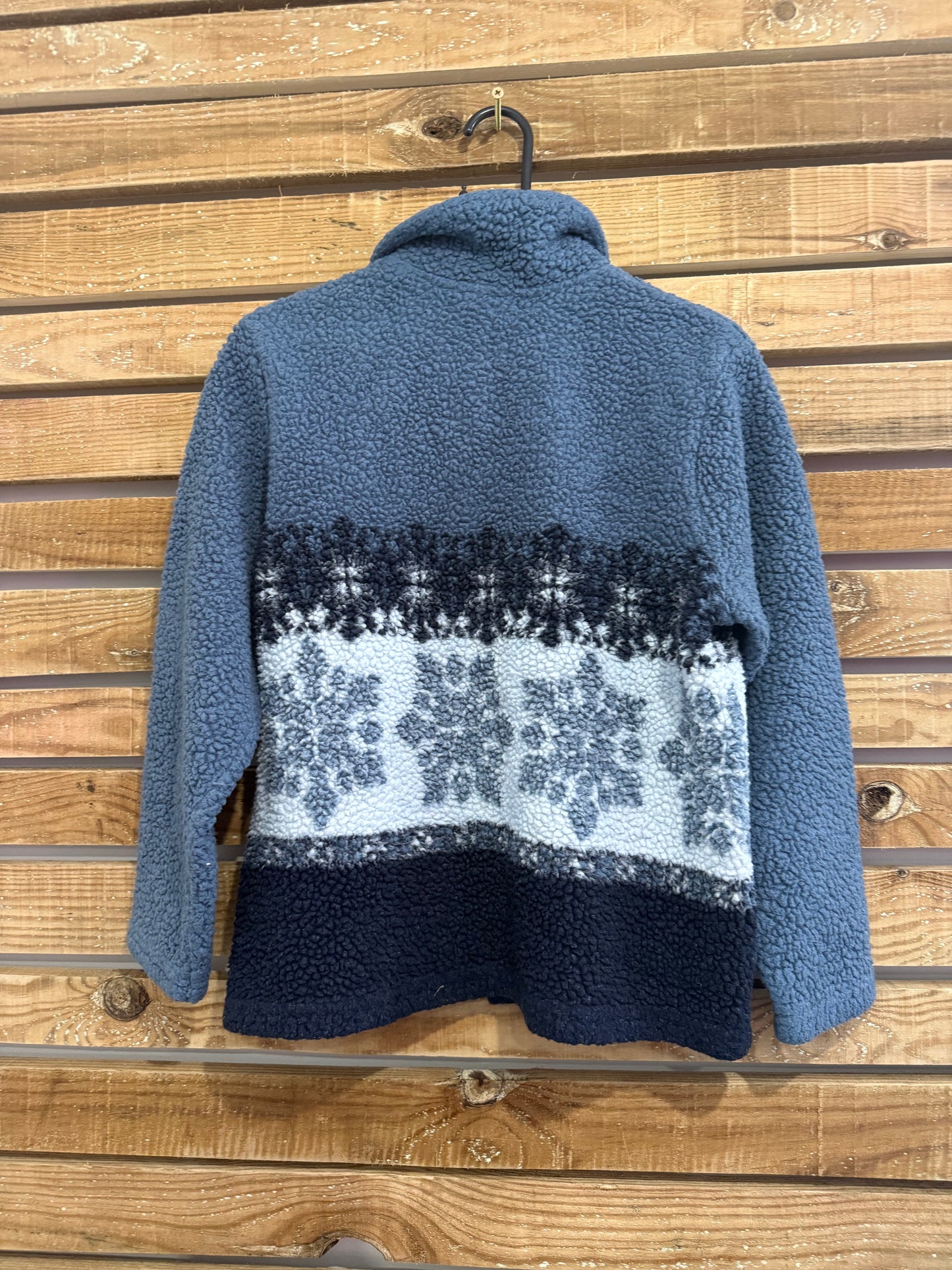 Vintage 90s patterned fleece. Ski/ hiking. Button up. Size medium.