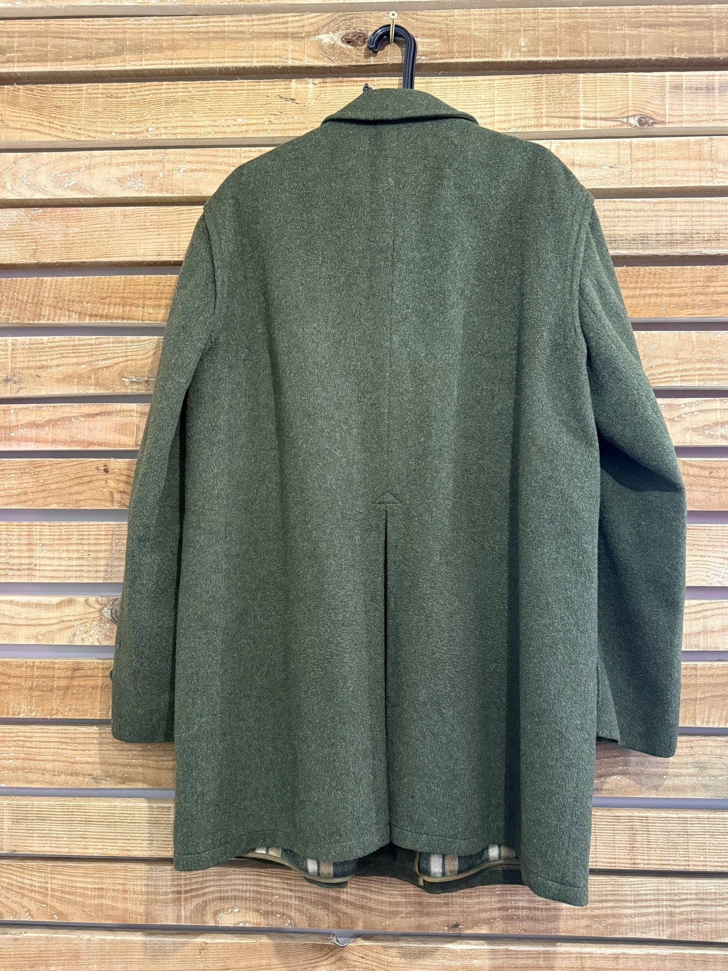 Vintage 80s Salko Austria Loden alpaca wool Coat. Green. Size large. 46” chest.