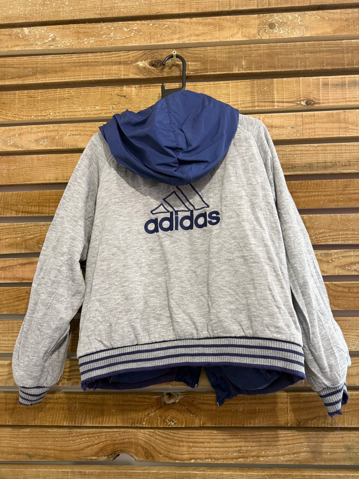 Vintage 90s RARE Adidas zip up windbreaker/ shell jacket. Size Large. RARE. Festival.