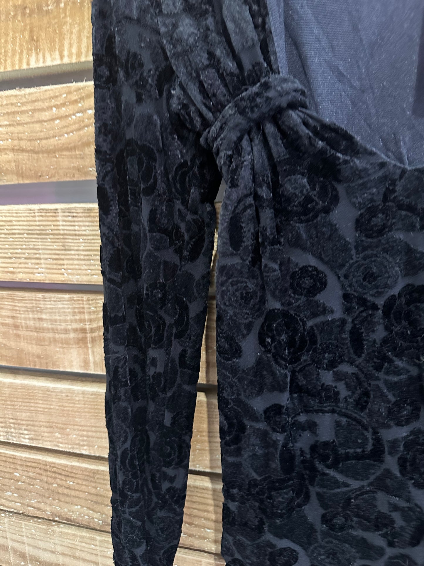 Vintage Y2K Armani black velvet evening top. Size 42