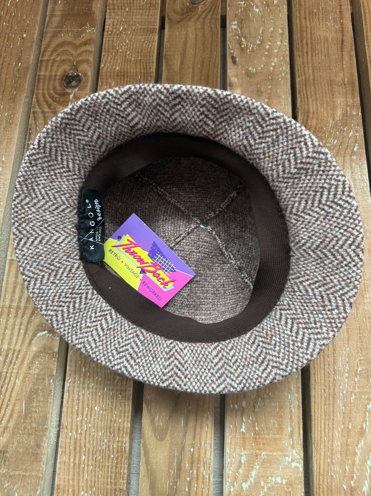 Vintage 90s Kangol Wool Tweed Hat.