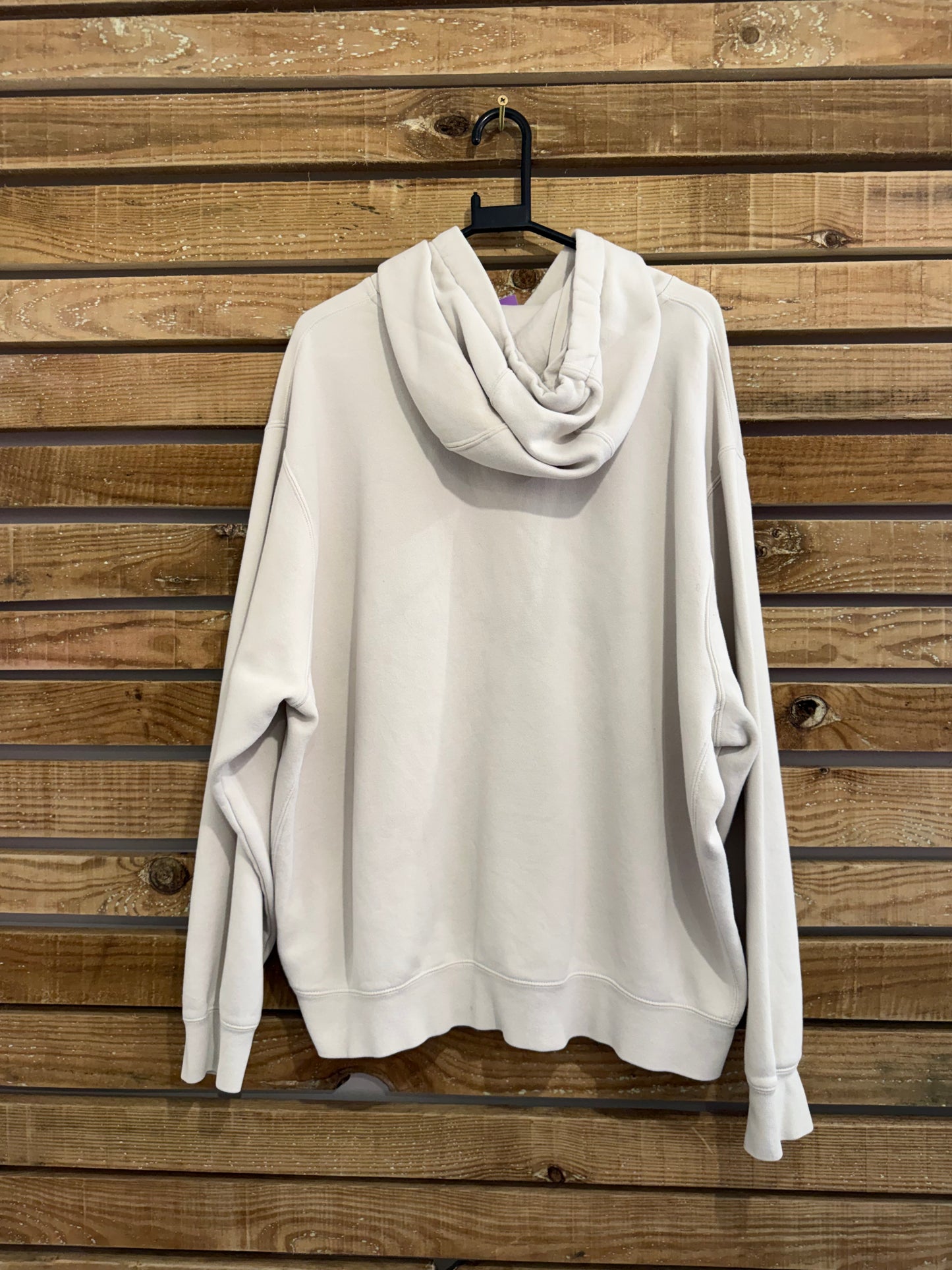 Vintage Y2K Nike hoodie/ hooded sweater. Beige. Size XXL.