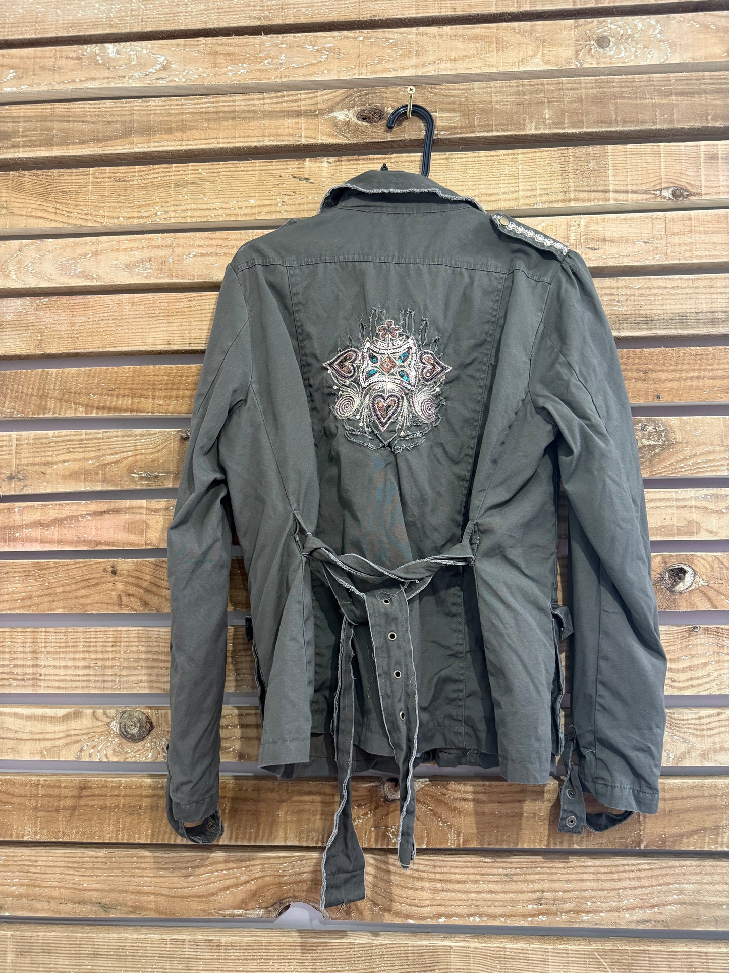 Vintage Y2K embroidered festival jacket. Free sizing.
