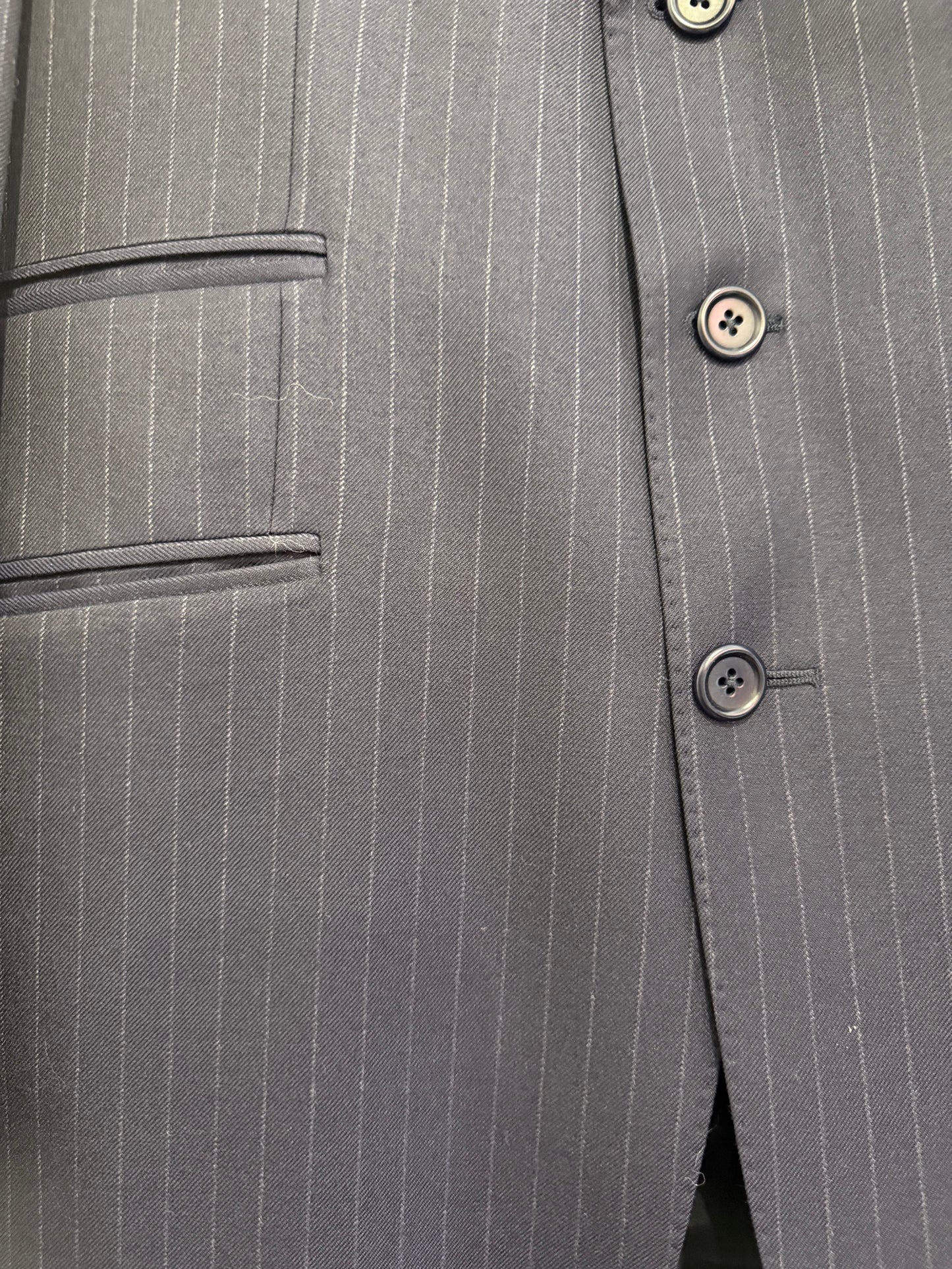 Vintage 80s Aquascutum striped Blazer/ Jacket. Size 44” chest, medium.