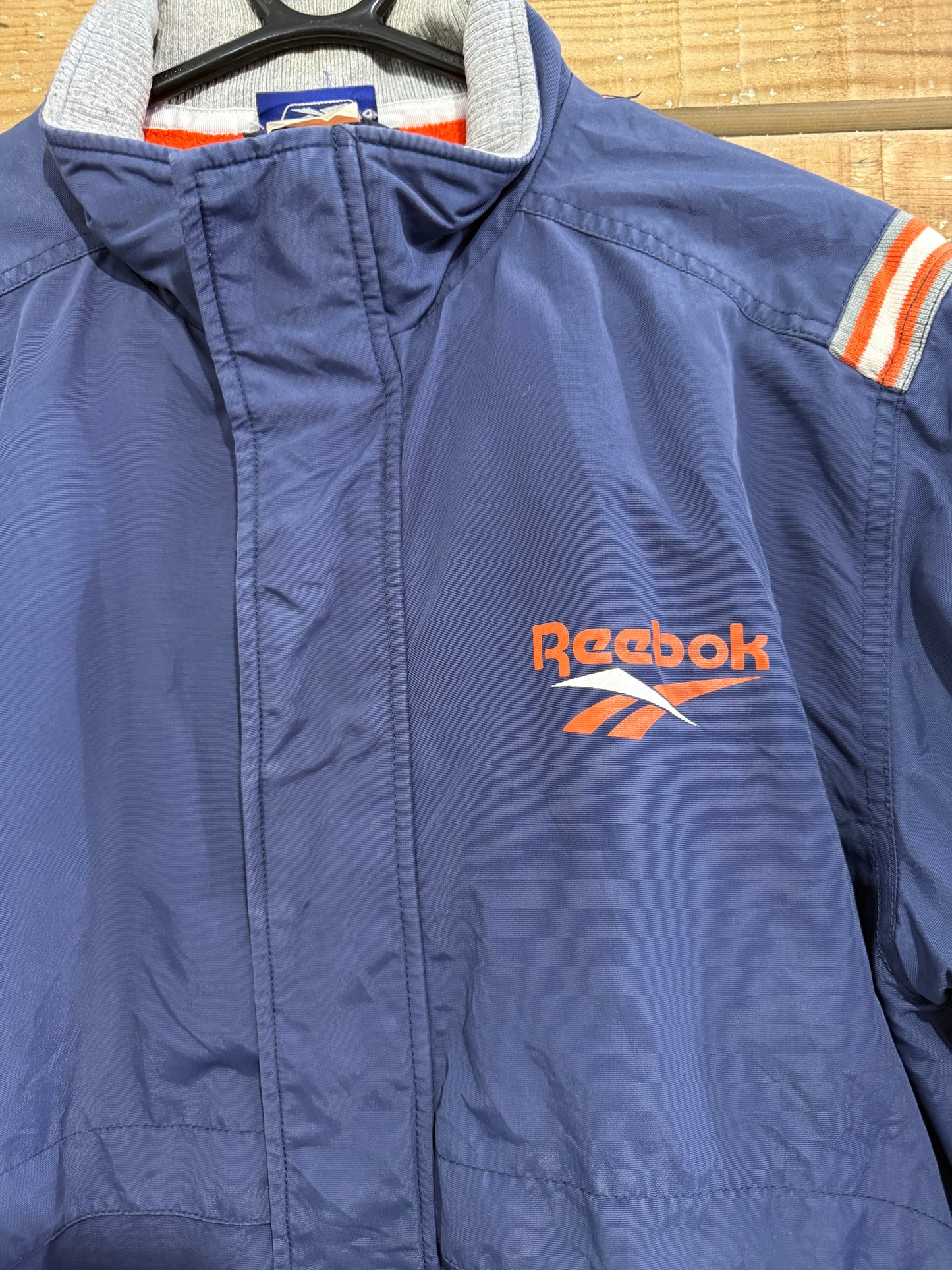 Vintage 90s Reebok hooded sports waterproof coat/jacket. Size Medium