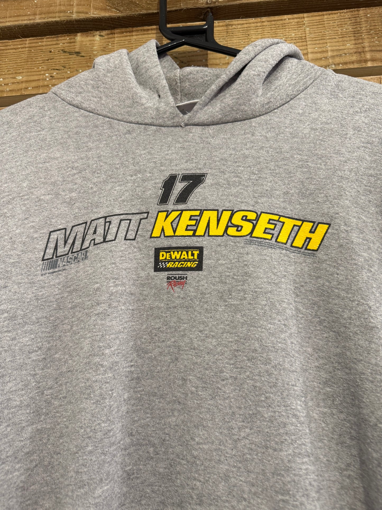 Vintage 90s NASCAR Matt Kenseth Dewalt hoodie/ hooded sweater. Size XL. Workwear.