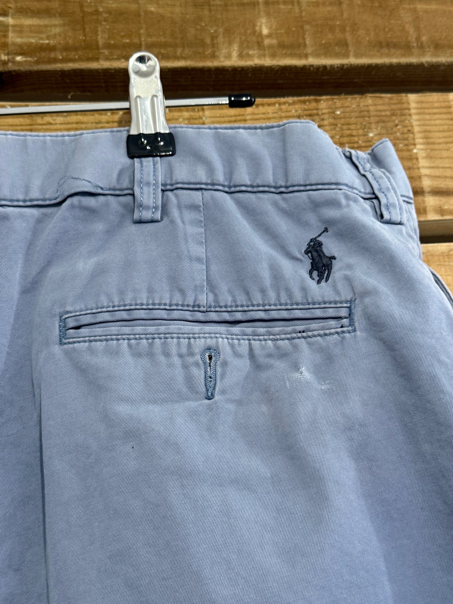 Vintage 90s Ralph Lauren chino cotton shorts. 38” waist. Blue. Golf/summer/holiday.