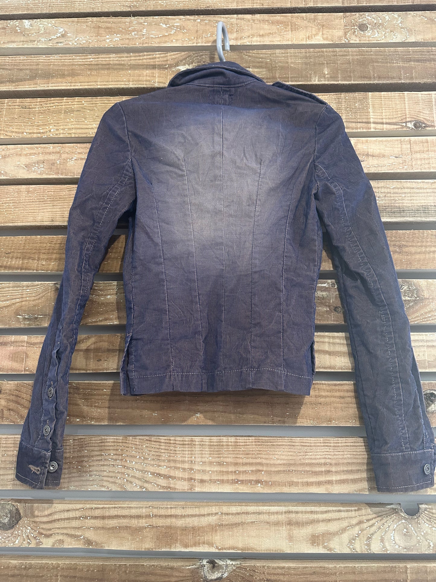 Vintage Y2K Rare Lee blue cord/ corduroy denim Jacket. Size 6. Grunge.