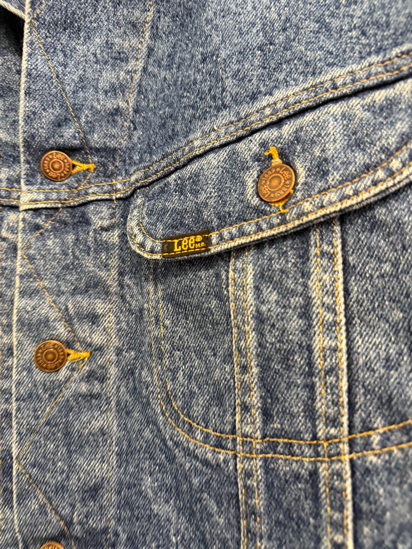 Vintage 80s Deadstock RARE Lee x Harley Davidson blue denim Jacket. Size XXL. Biker