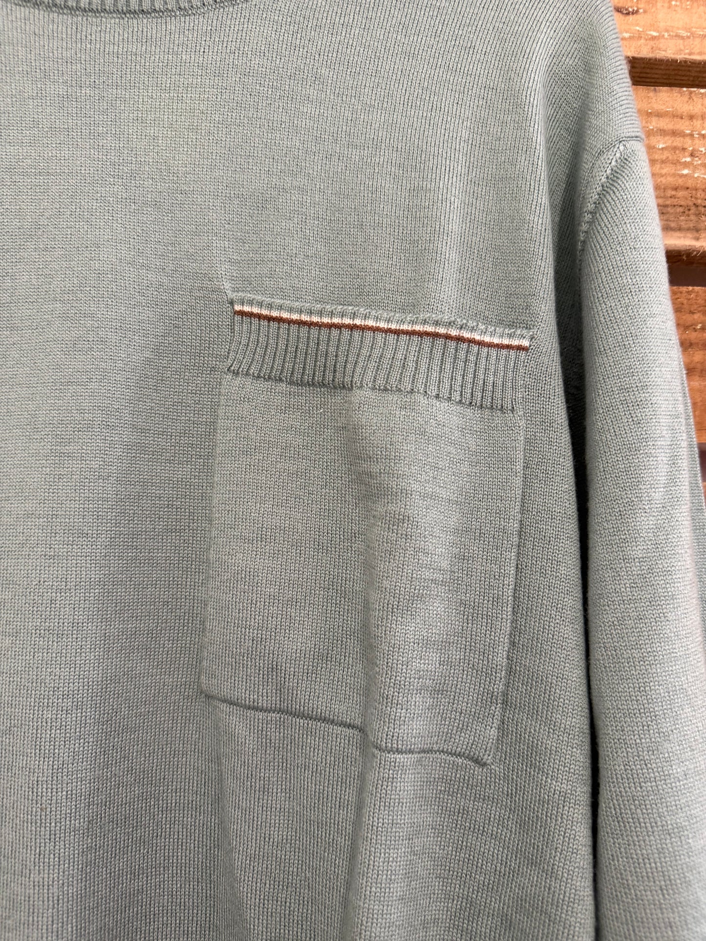 Vintage 80s Aquascutum jumper/ sweater. Blue. Size Medium.
