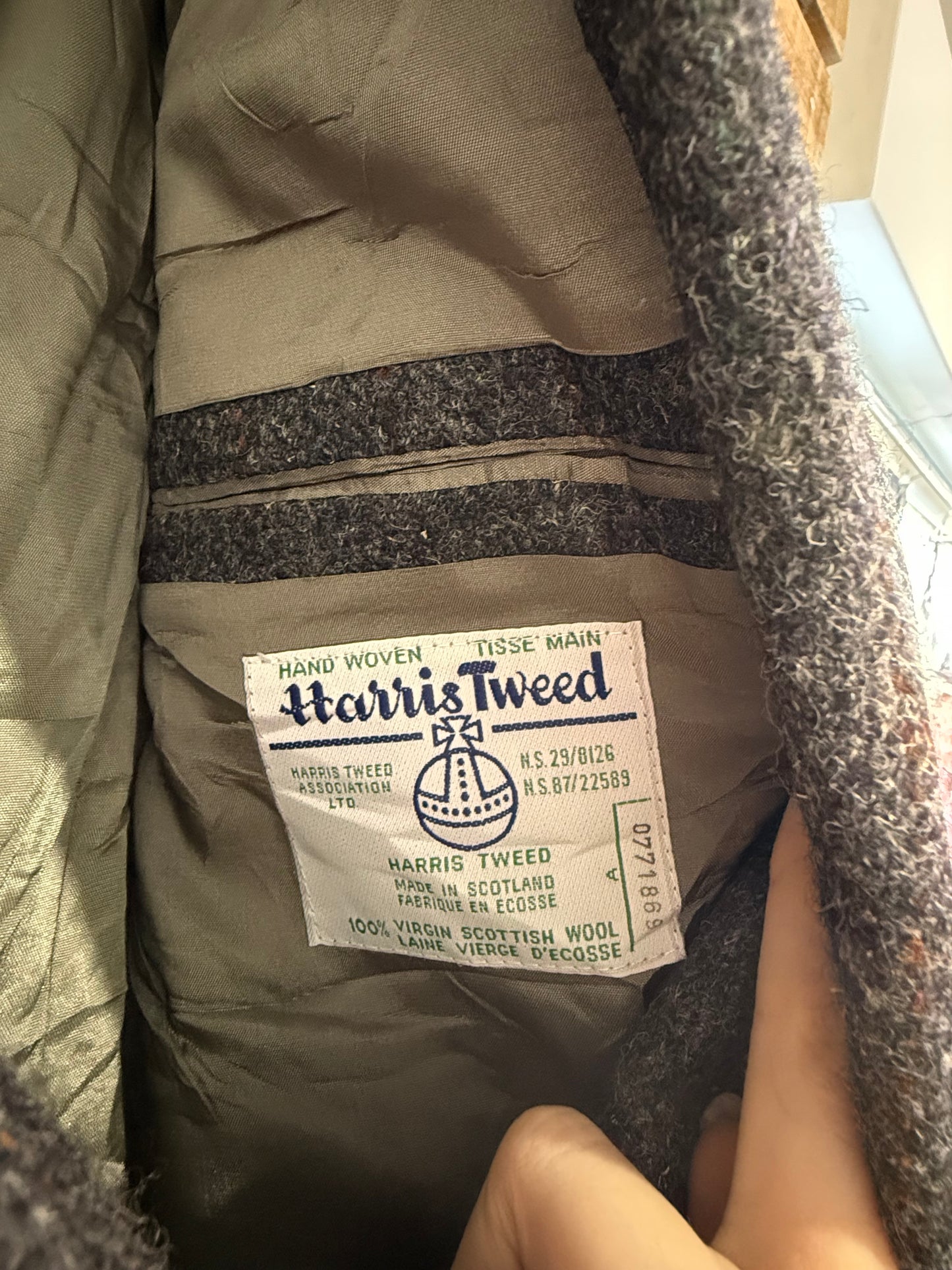 Vintage 80s Harris Tweed Blazer/ Jacket. Size 40” chest, small.