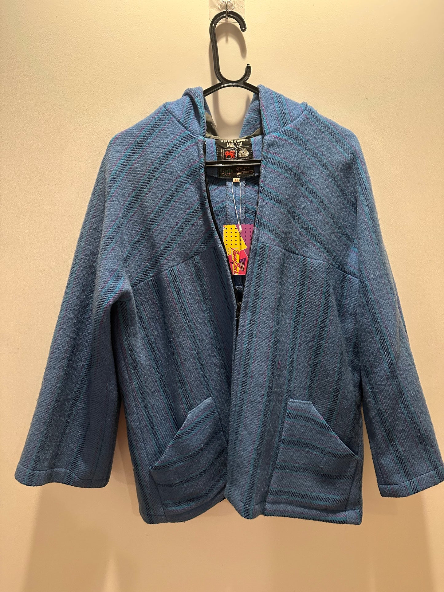 Vintage 70s Welsh wool hippy baja jacket. Festival. Size Medium.